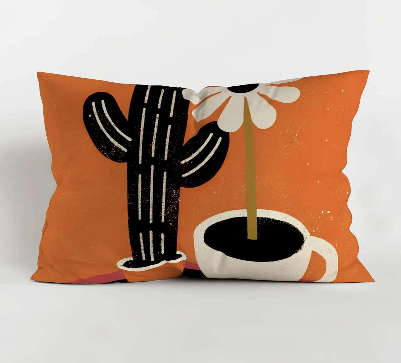 Cactus e caffè Retro Pop cuscino da THE LATEST SHOP