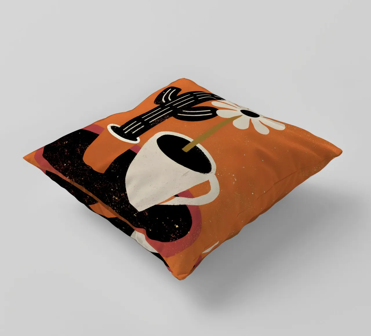 Cactus e caffè Retro Pop cuscino da THE LATEST SHOP