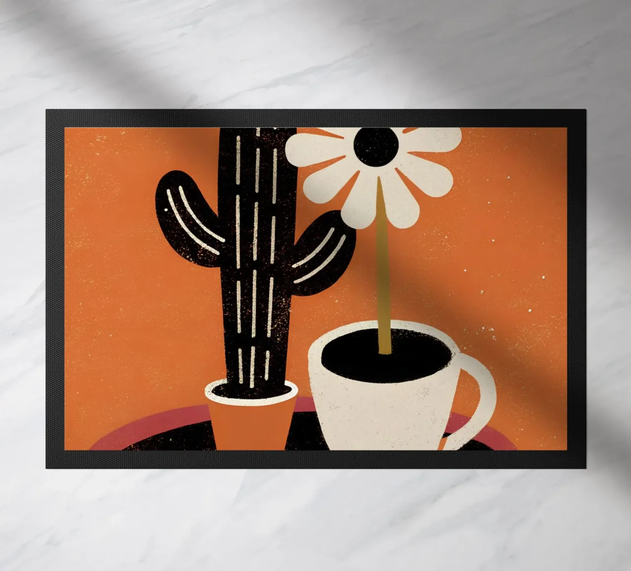 Cactus e caffè Retro Pop zerbino da THE LATEST SHOP