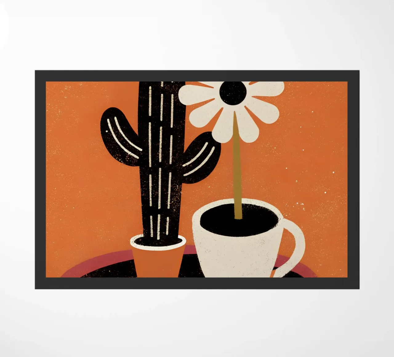 Cactus e caffè Retro Pop zerbino da THE LATEST SHOP