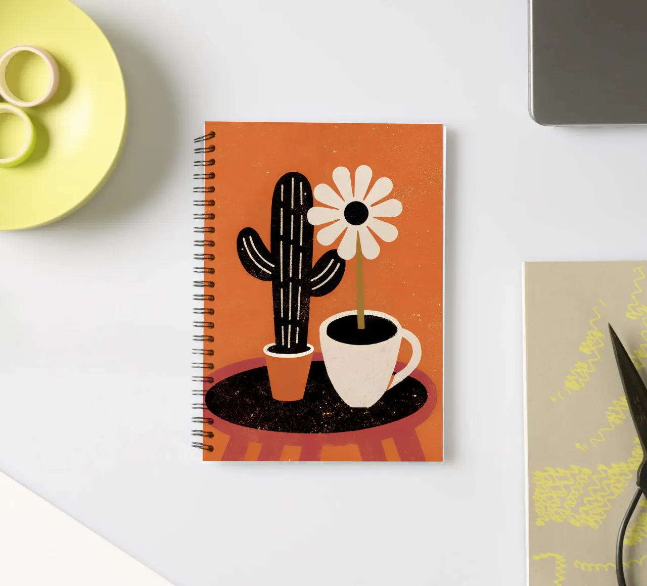 Cactus e caffè Retro Pop diario ad anelli da THE LATEST SHOP