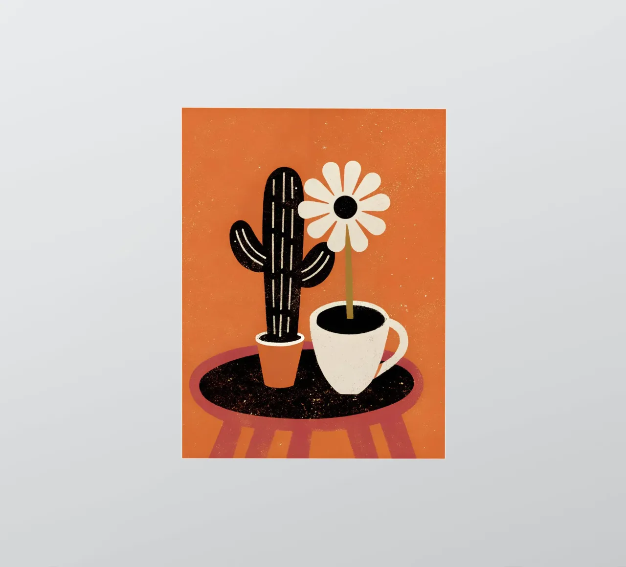 Cactus e caffè Retro Pop adesivo da THE LATEST SHOP