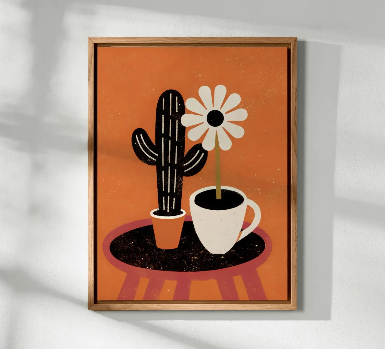 Cactus e caffè Retro Pop alluminio dibond da THE LATEST SHOP