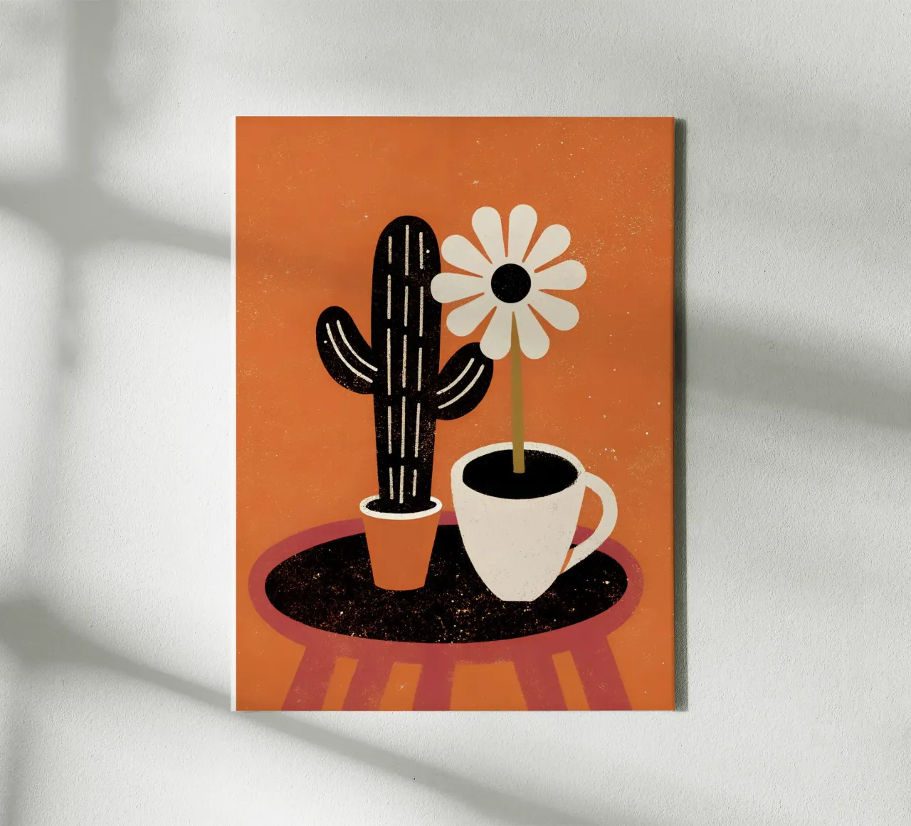 Cactus e caffè Retro Pop tela da THE LATEST SHOP