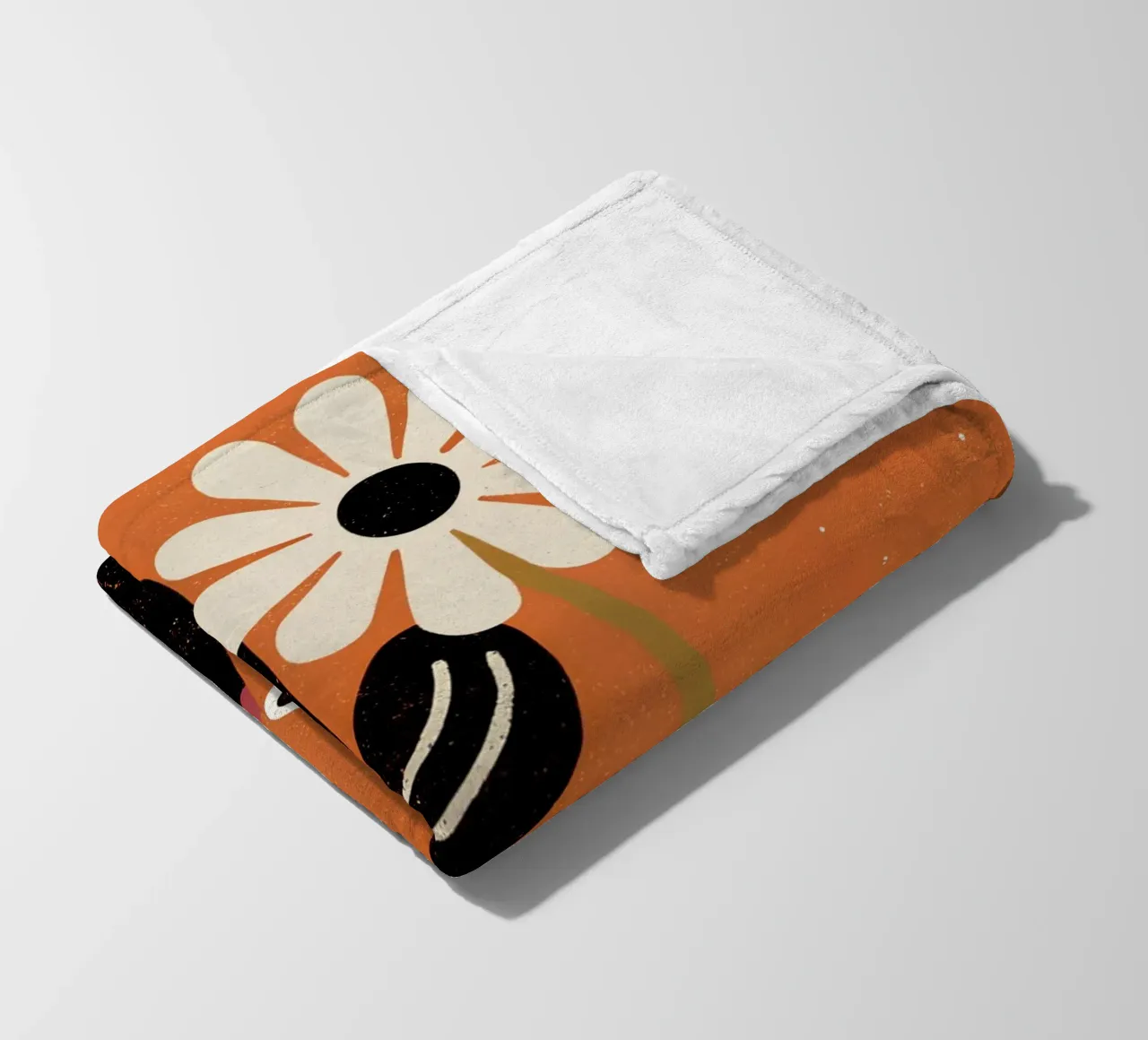 Cactus e caffè Retro Pop coperta in pile da THE LATEST SHOP