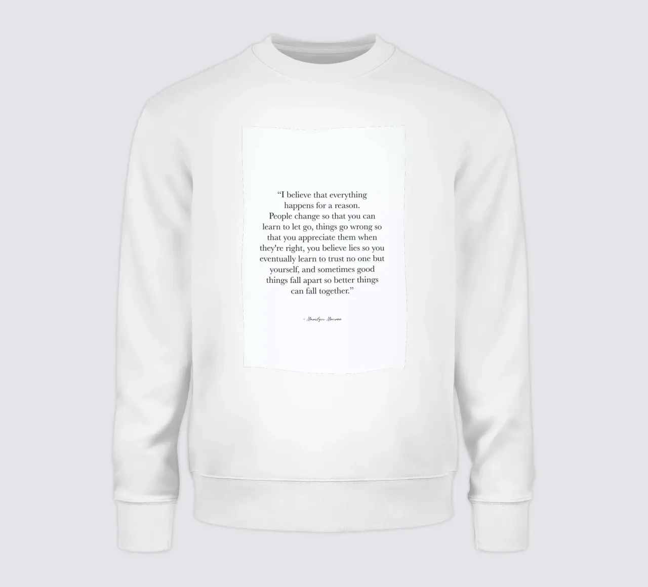 Happens for a Reason felpa da typed