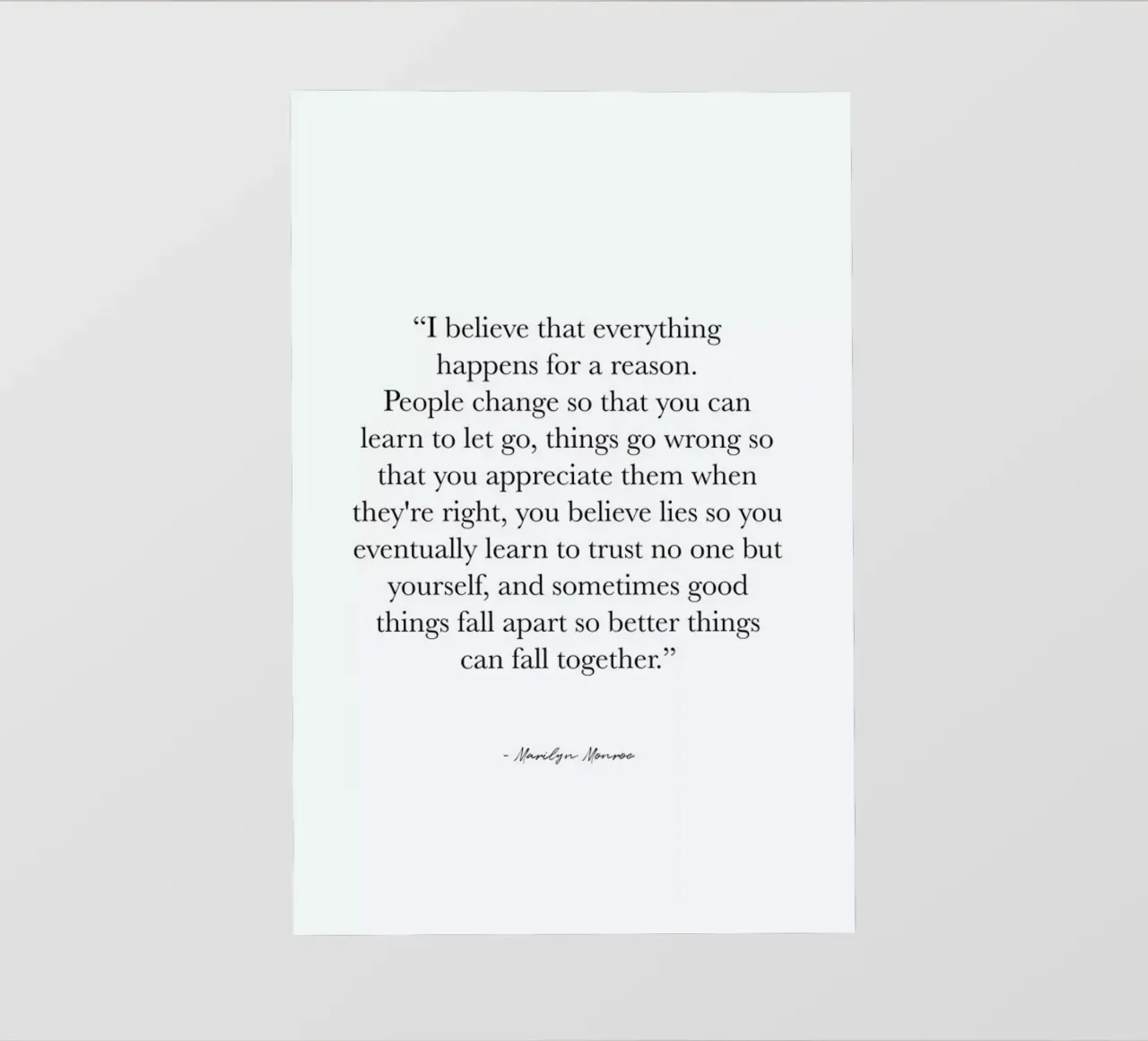 Happens for a Reason pellicola backlit da typed