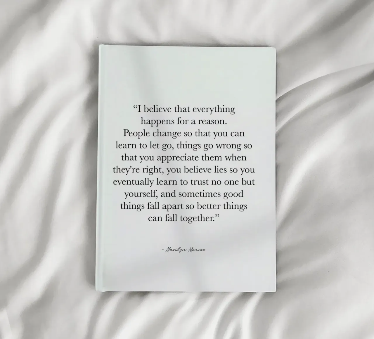 Happens for a Reason notebook by typed
