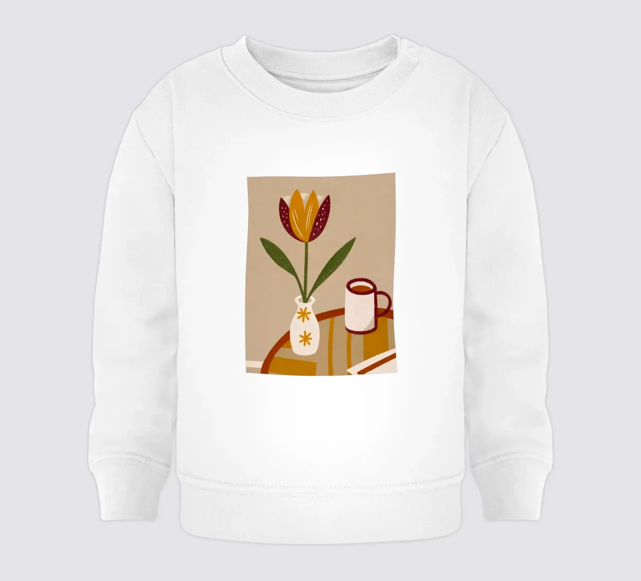 Florero Retro Pop y Café sudadera de bebé de THE LATEST SHOP