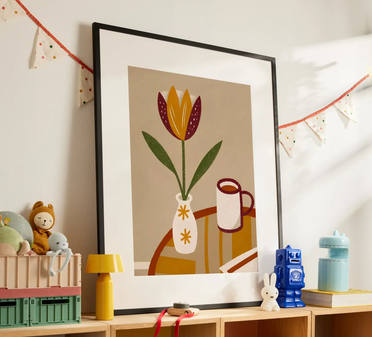Vaso da caffè e fiori retrò Pop carta hahnemühle da THE LATEST SHOP