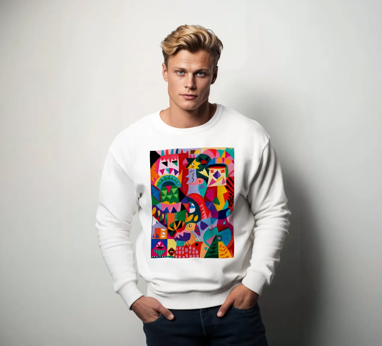 Mystische Kaleidoskop-Fantasie Sweatshirt von Monarco Virtuoso