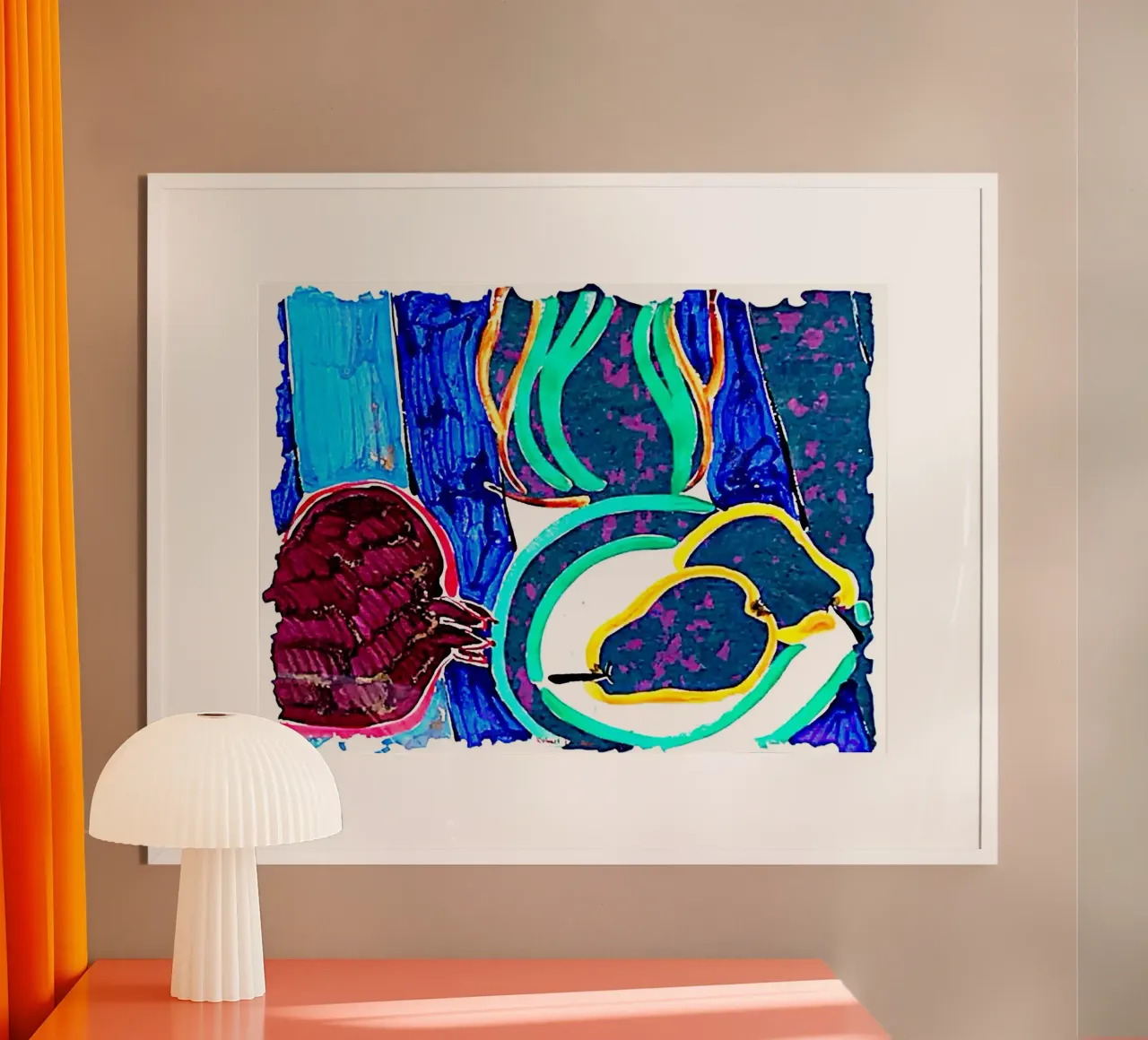 Pere Quadro firmato Incorniciato poster con telaio in alluminio da Ettyhmoz