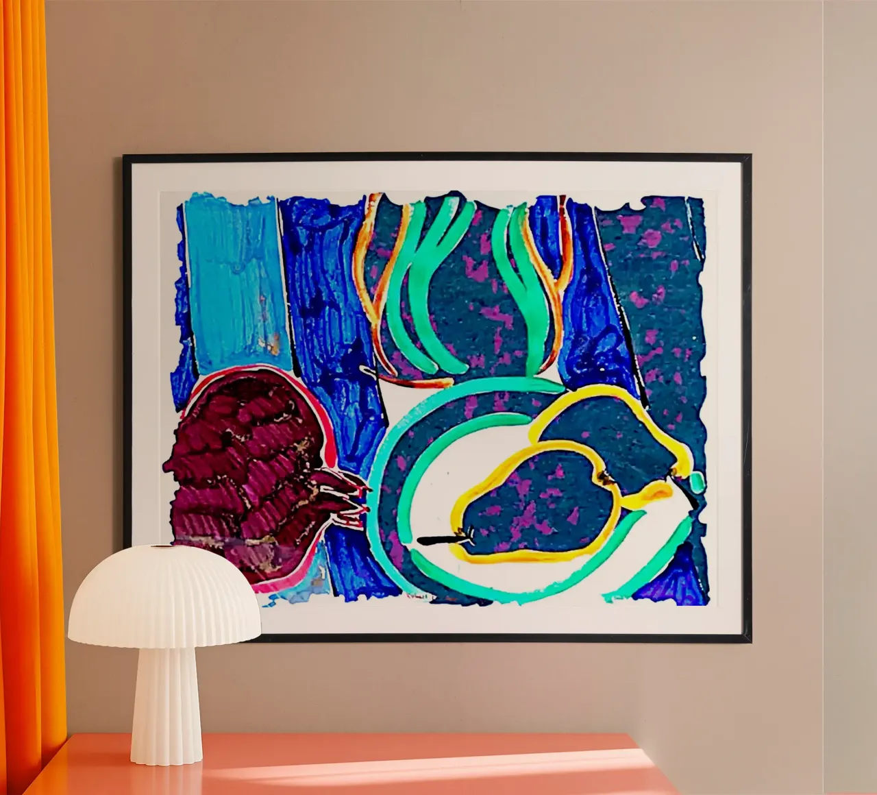Pere Quadro firmato Incorniciato poster con telaio in alluminio da Ettyhmoz