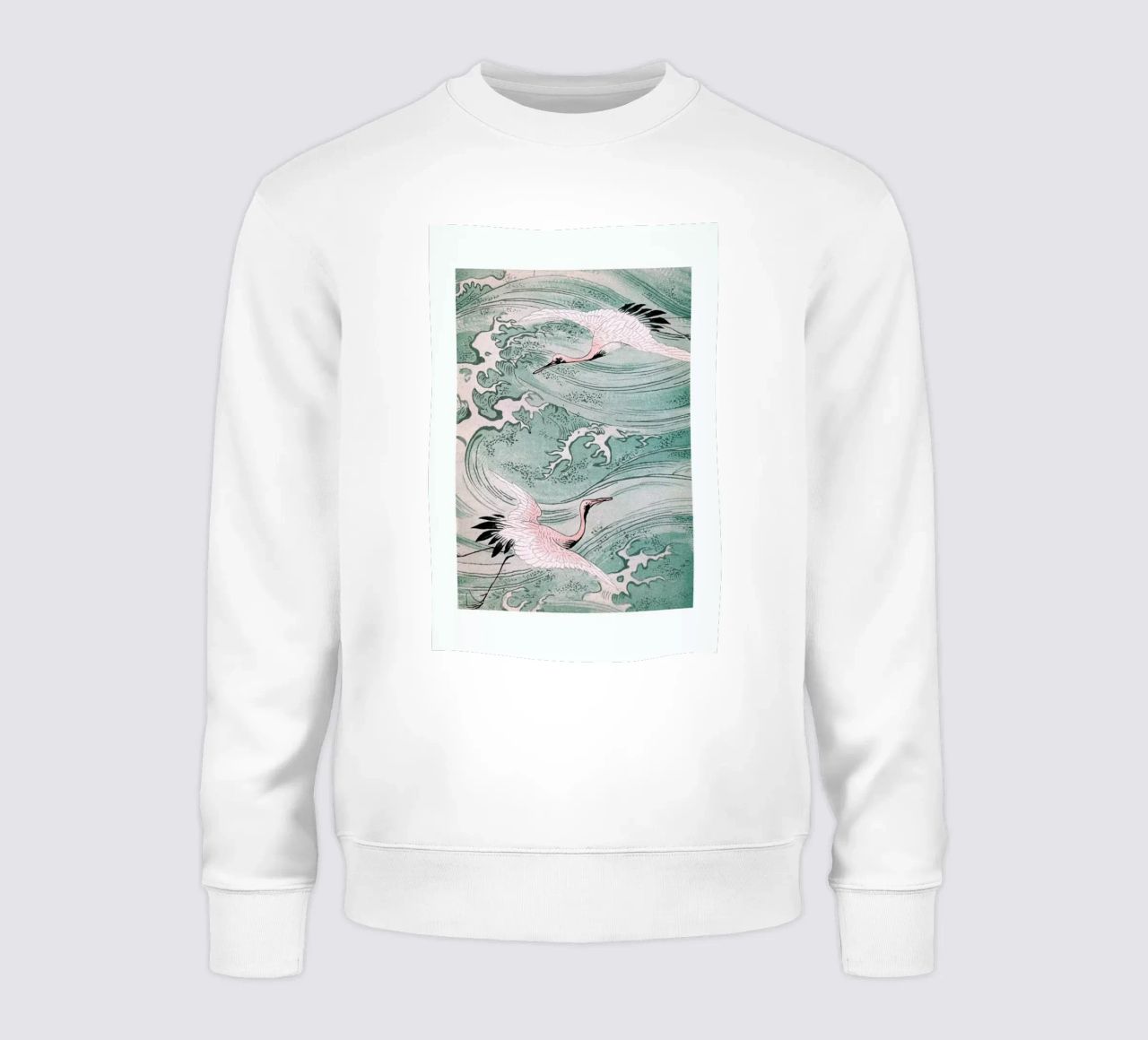 Cranes & Waves sudadera de Flora & Fauna