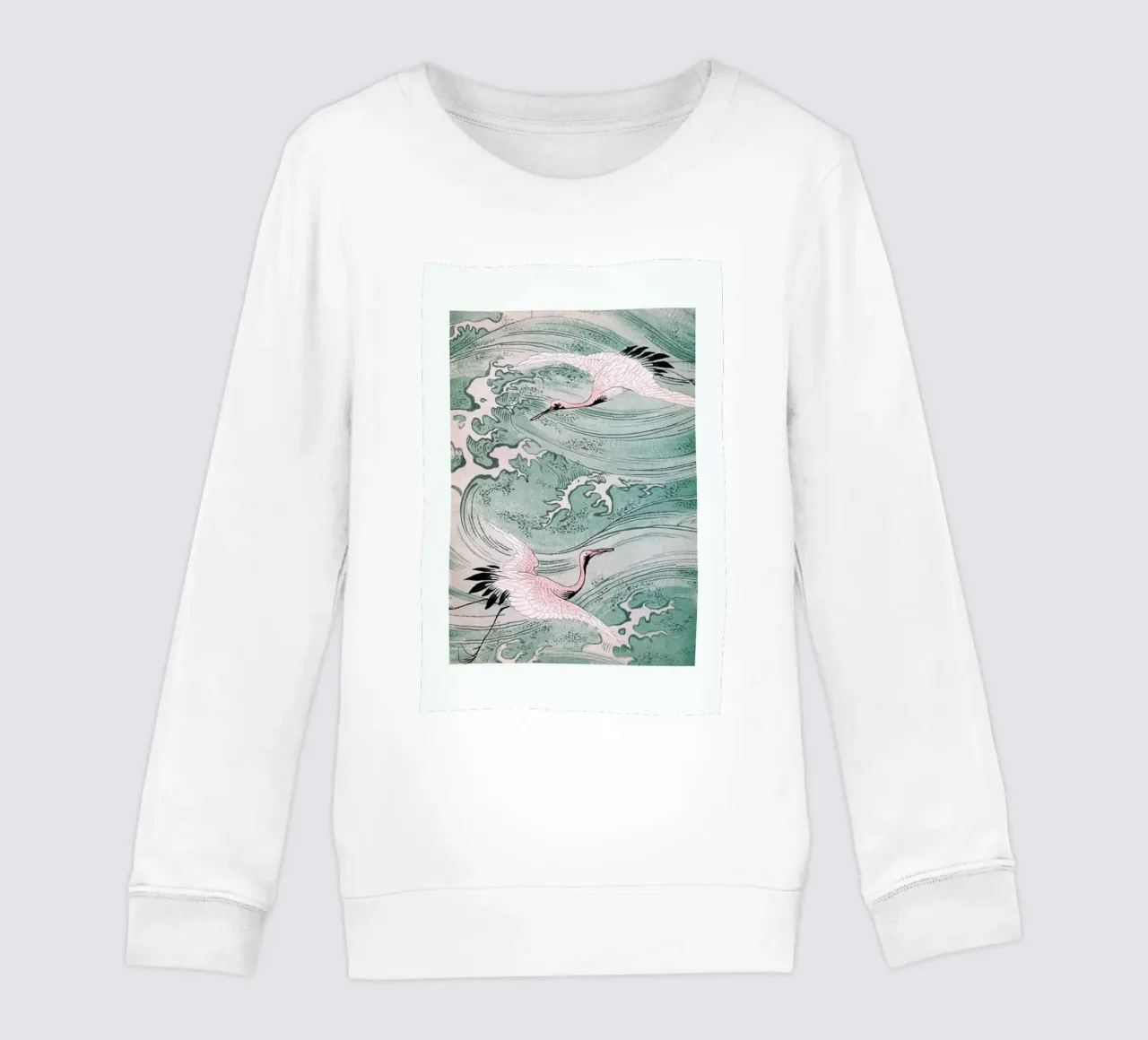 Cranes & Waves felpa bambino da Flora & Fauna