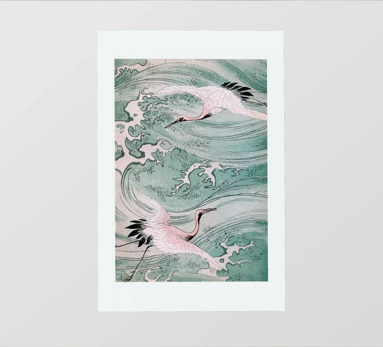 Cranes & Waves lámina retroiluminada de Flora & Fauna