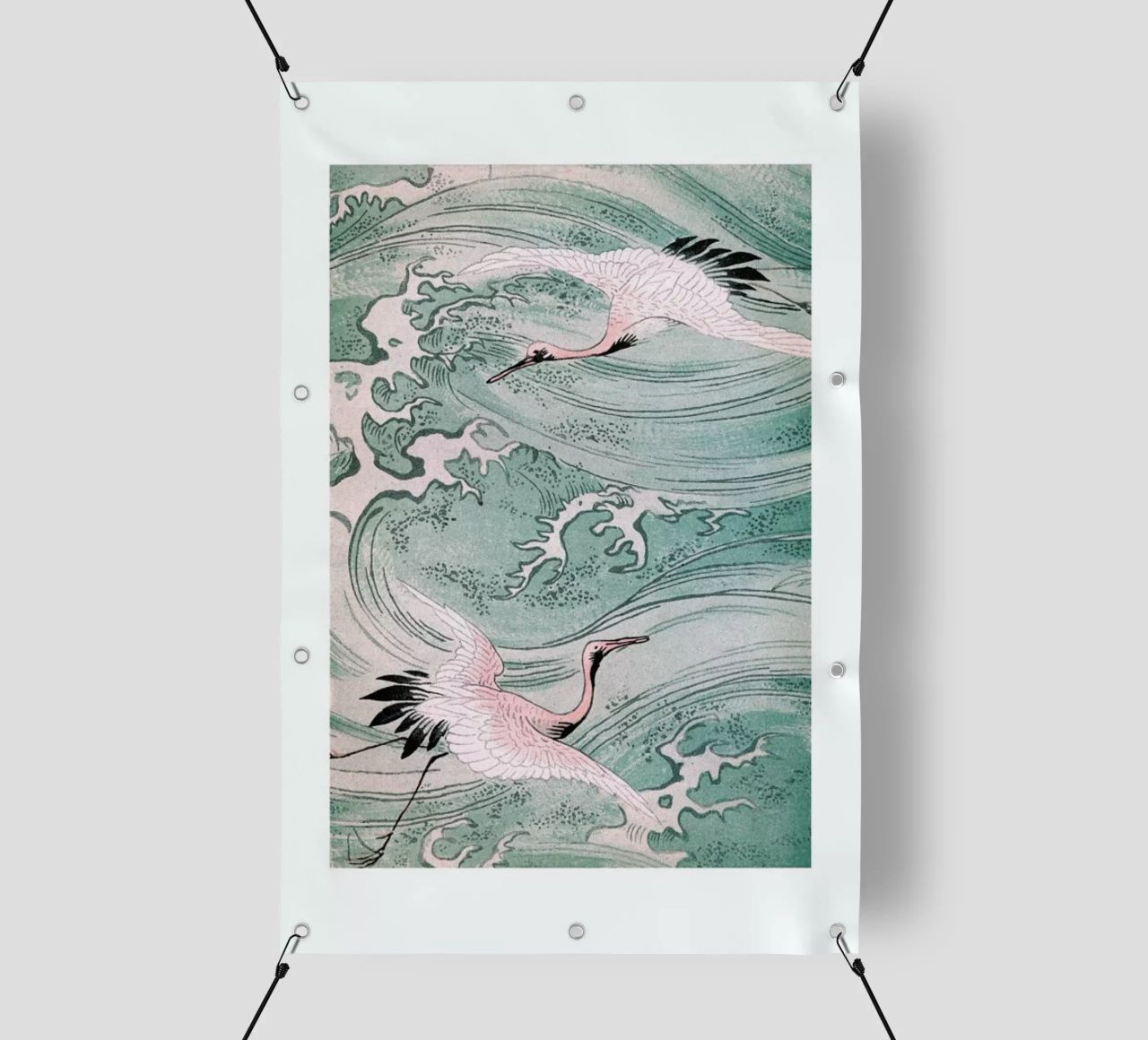 Cranes & Waves telo in pvc da Flora & Fauna