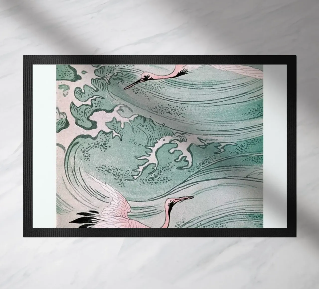 Cranes & Waves doormat by Flora & Fauna