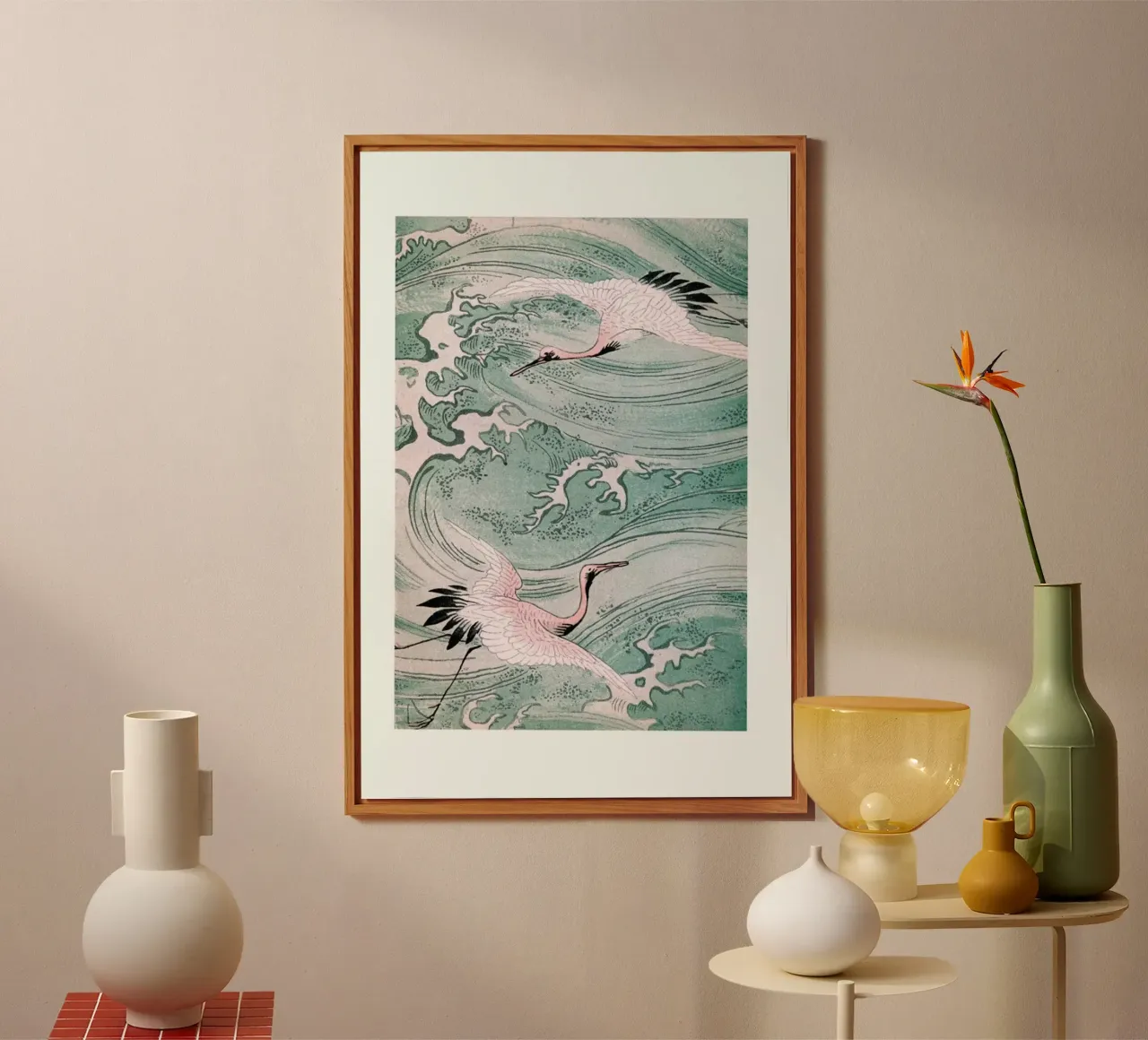 Cranes & Waves alluminio dibond da Flora & Fauna