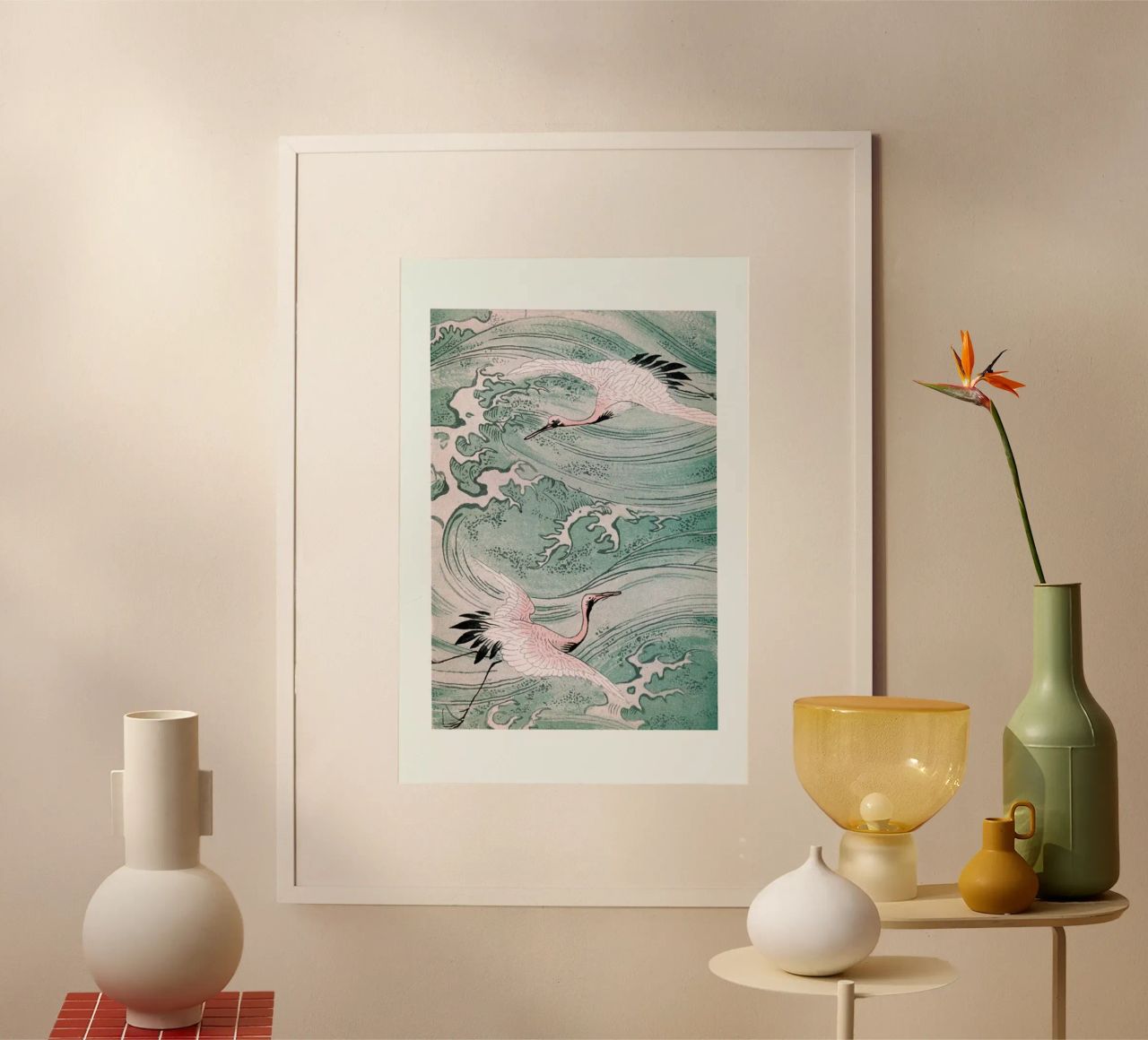 Cranes & Waves poster de Flora & Fauna