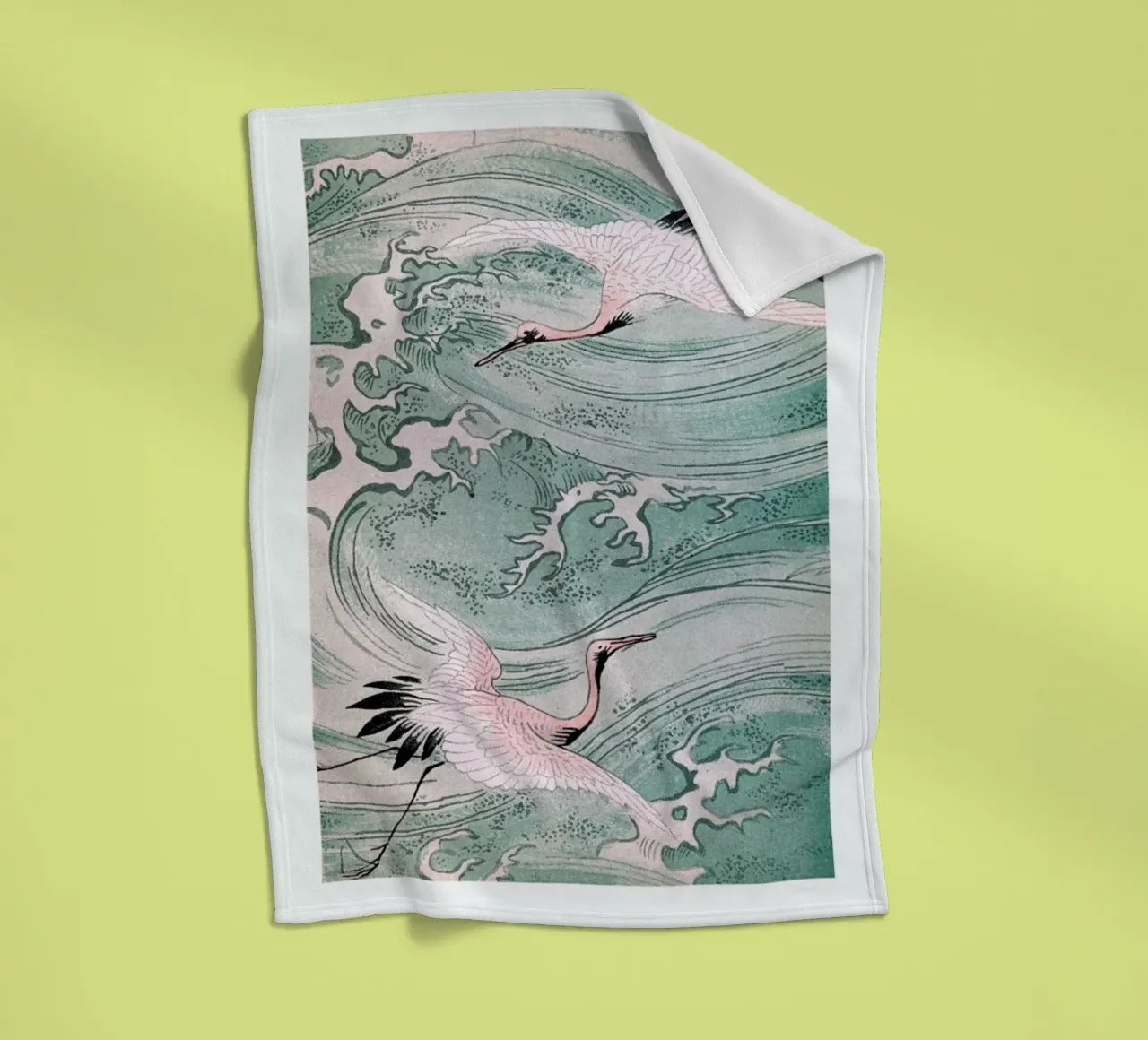 Cranes & Waves coperta in pile da Flora & Fauna