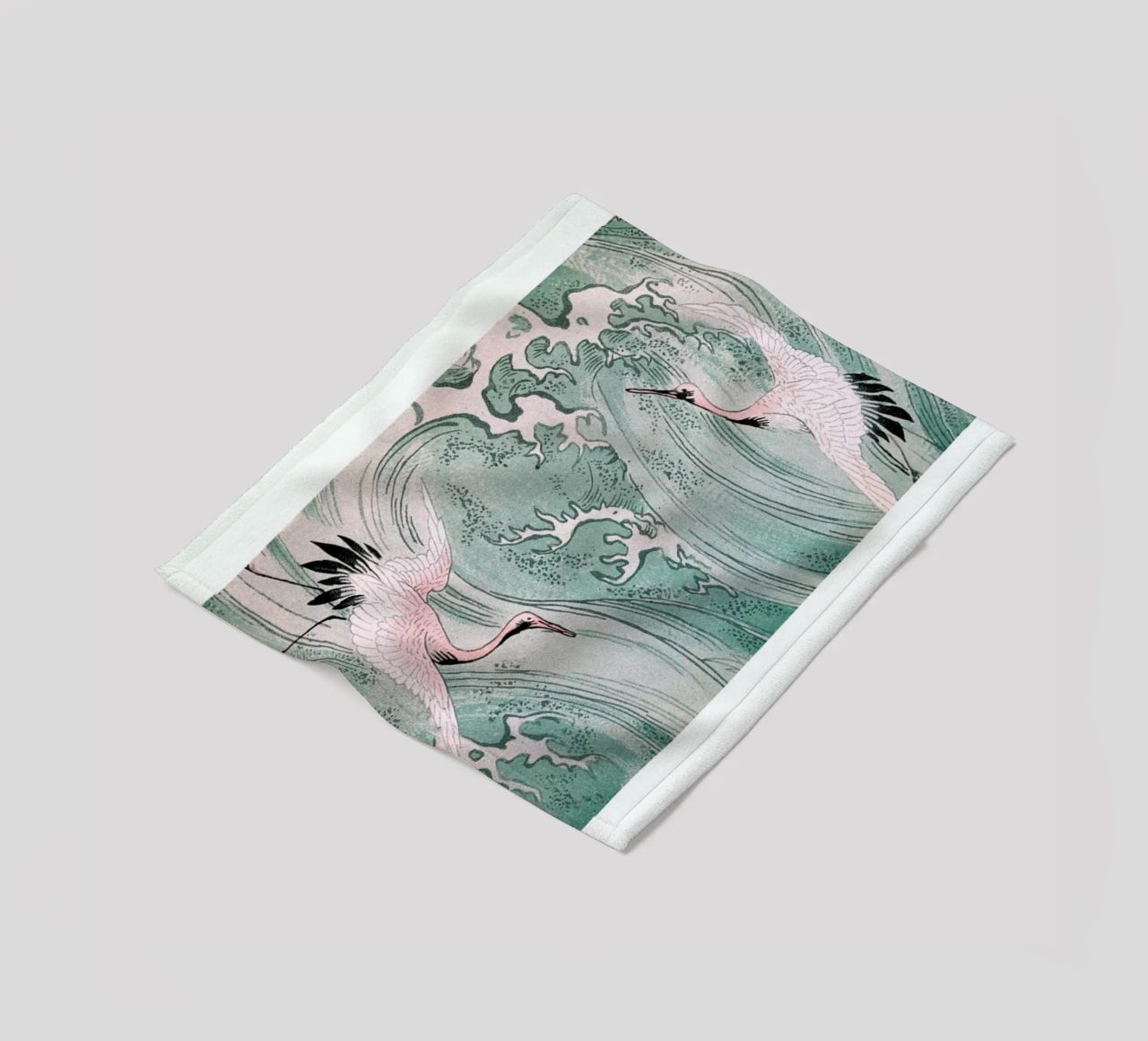 Cranes & Waves Fleecedecke von Flora & Fauna