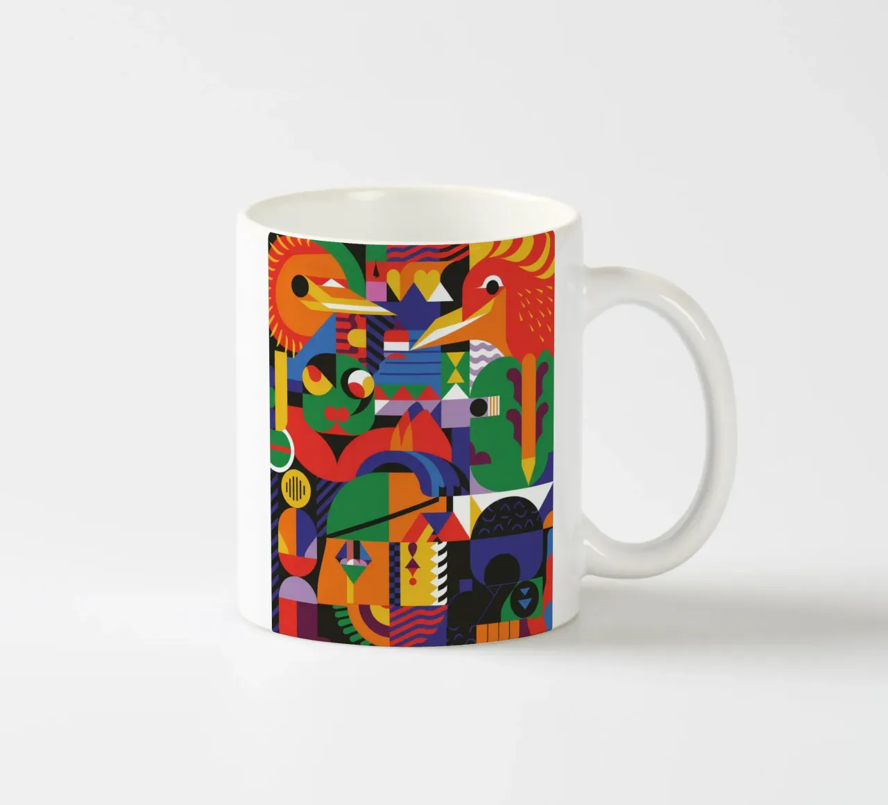 Kleurrijke abstracte symfonie keramische mok van Monarco Virtuoso