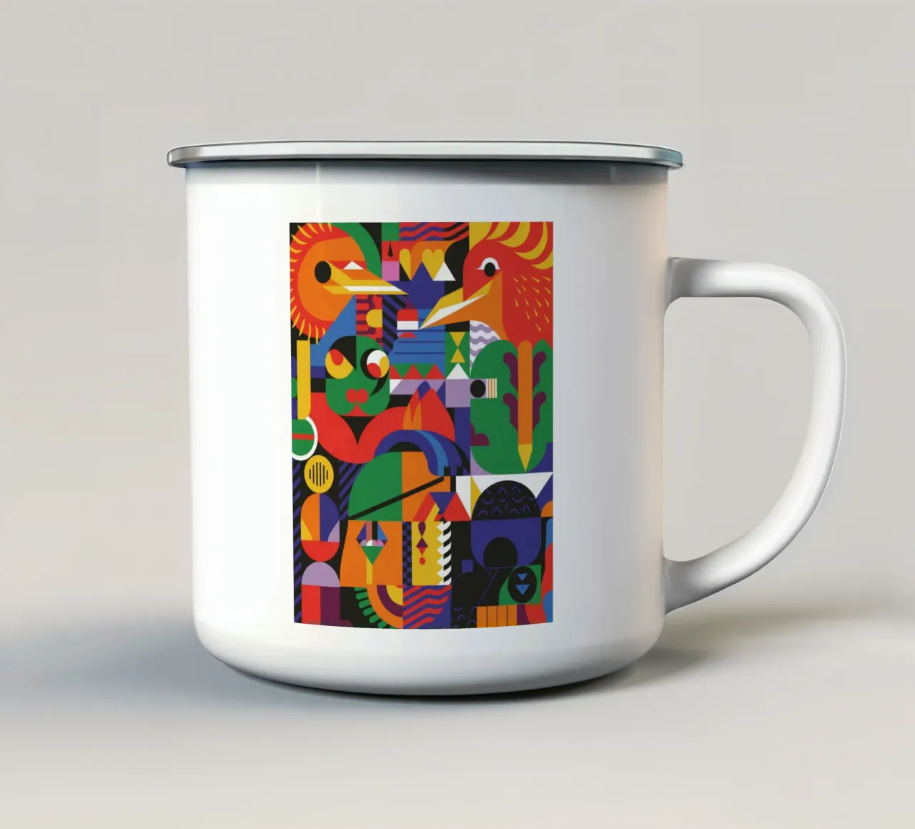 Sinfonia astratta colorata tazza in smalto da Monarco Virtuoso