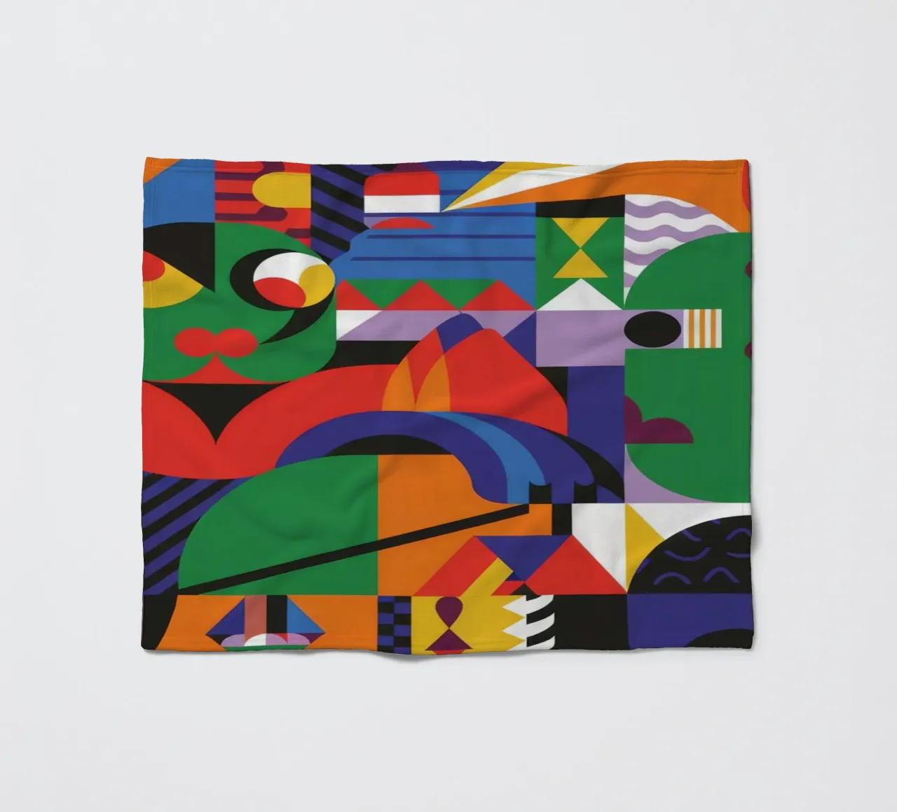 Kleurrijke abstracte symfonie fleecedeken van Monarco Virtuoso