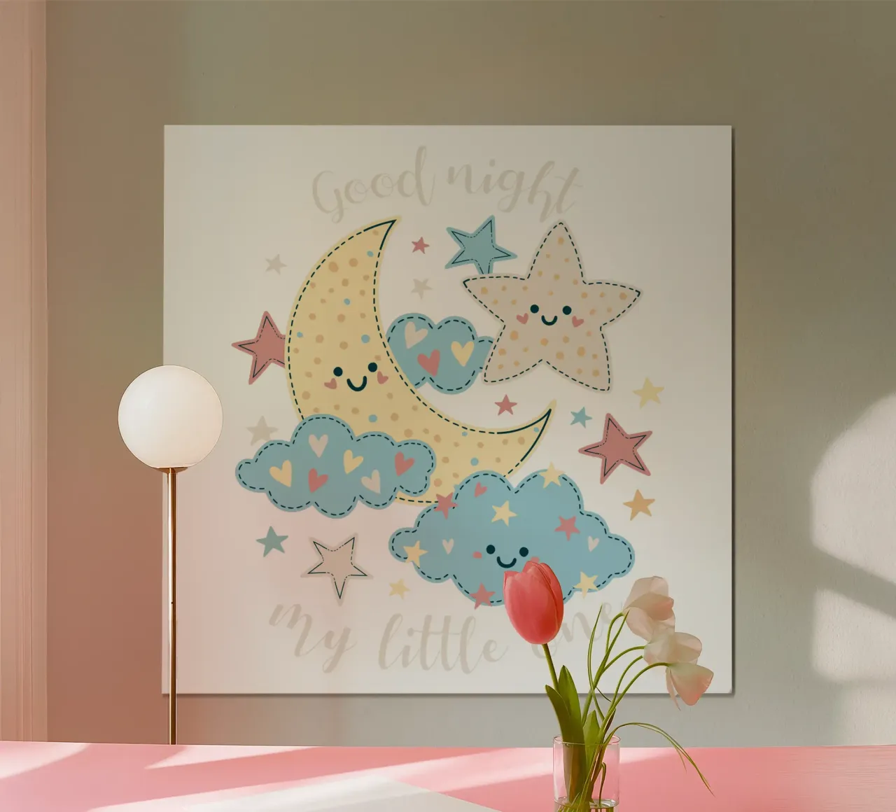 Buona notte bambino poster con telaio in alluminio da 🐹 BABY ART PRINTS