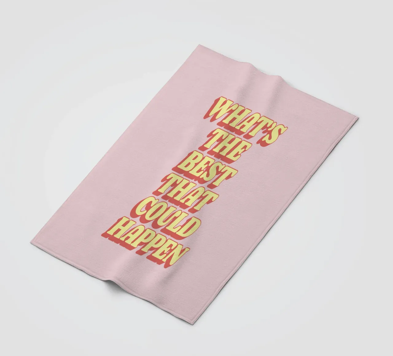 What's the Best That Could Happen Stampa tipografica Rosso Rosa coperta in pile da THE MOTIVATED TYPE