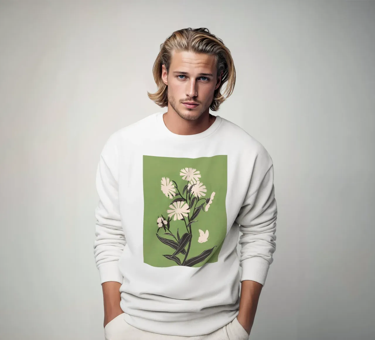 Fiori minimali felpa da ThingDesign