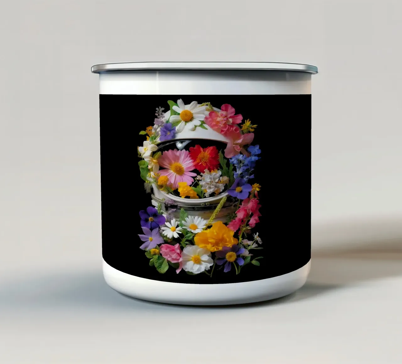 Fioritura cosmica tazza in smalto da Taudalpoi