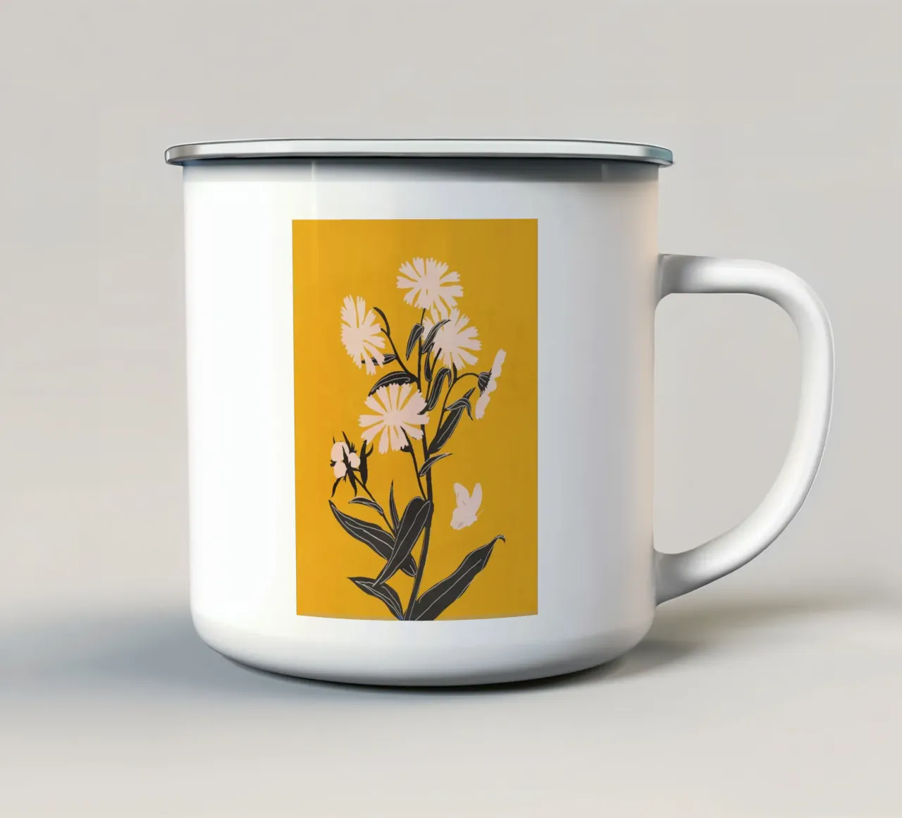 Fiori minimali tazza in smalto da ThingDesign