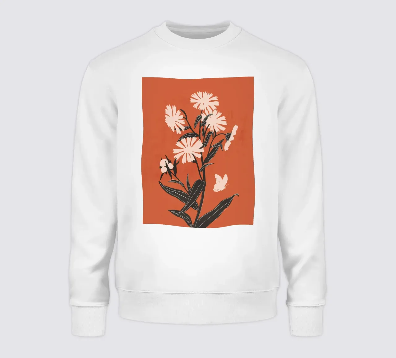 Minimal Flowers sweatshirt by ThingDesign