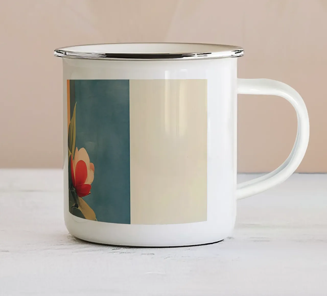 Floreale minimalista tazza in smalto da LaylaOzHome