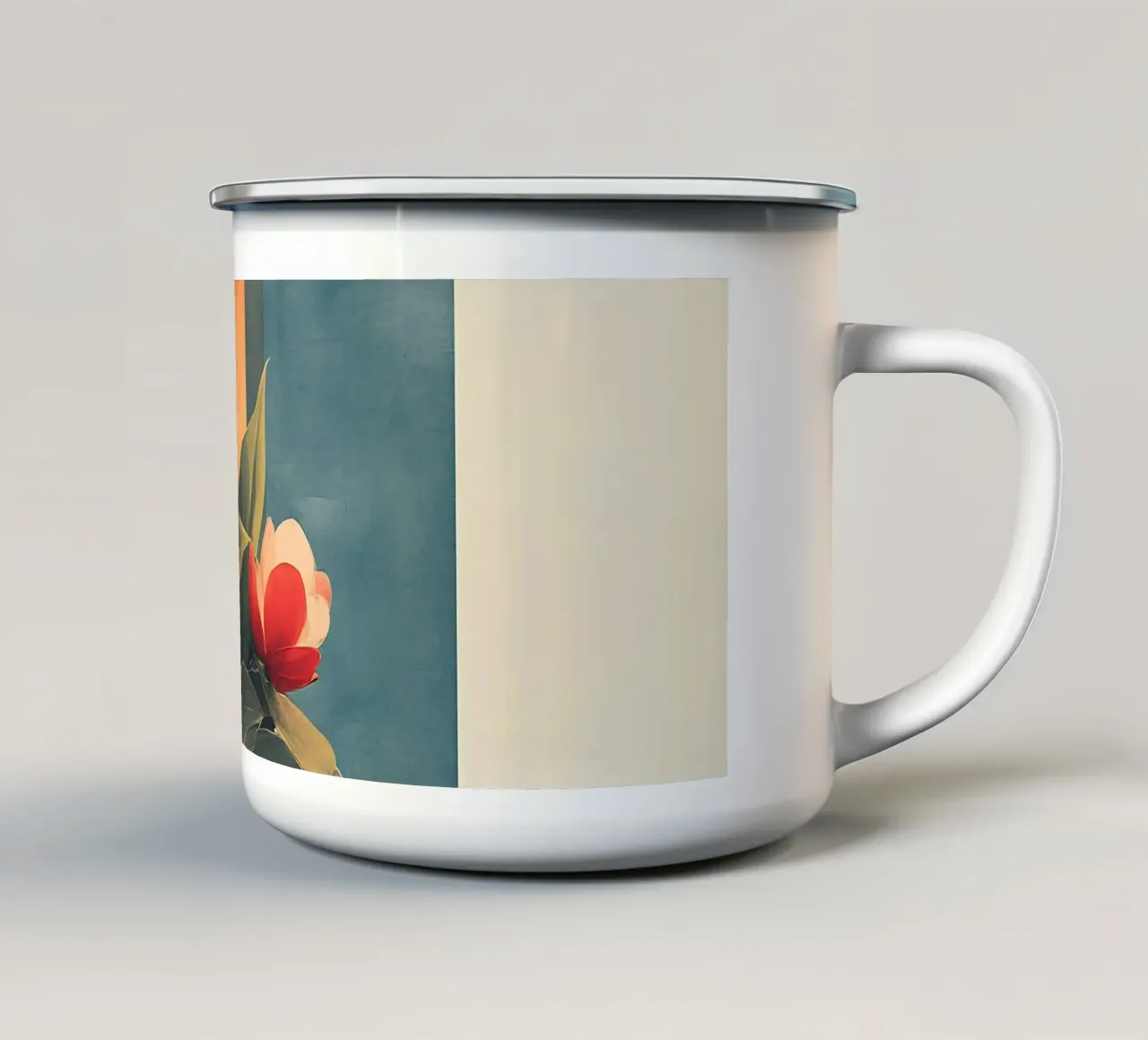 Floreale minimalista tazza in smalto da LaylaOzHome