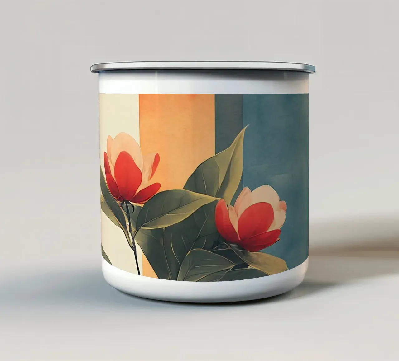 Floreale minimalista tazza in smalto da LaylaOzHome