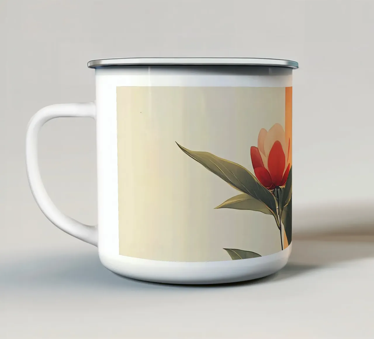 Floreale minimalista tazza in smalto da LaylaOzHome