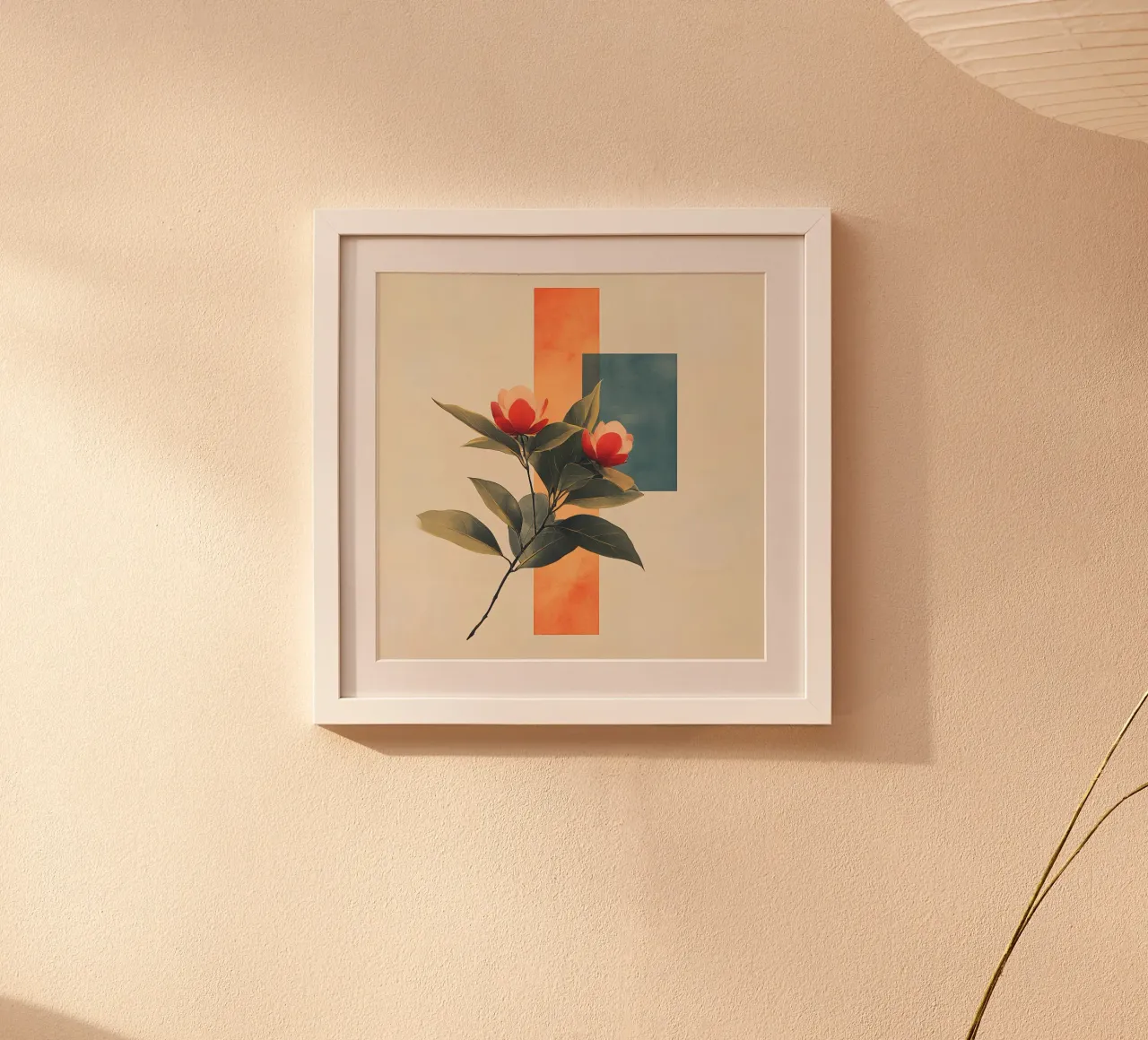 Floreale minimalista poster con telaio in alluminio da LaylaOzHome