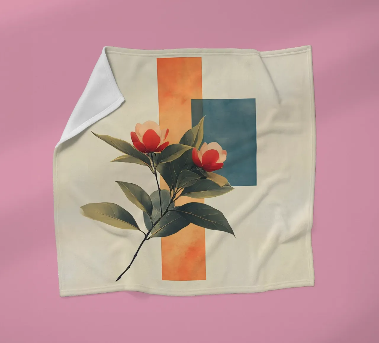 Minimalistisch geblümt Fleecedecke von LaylaOzHome