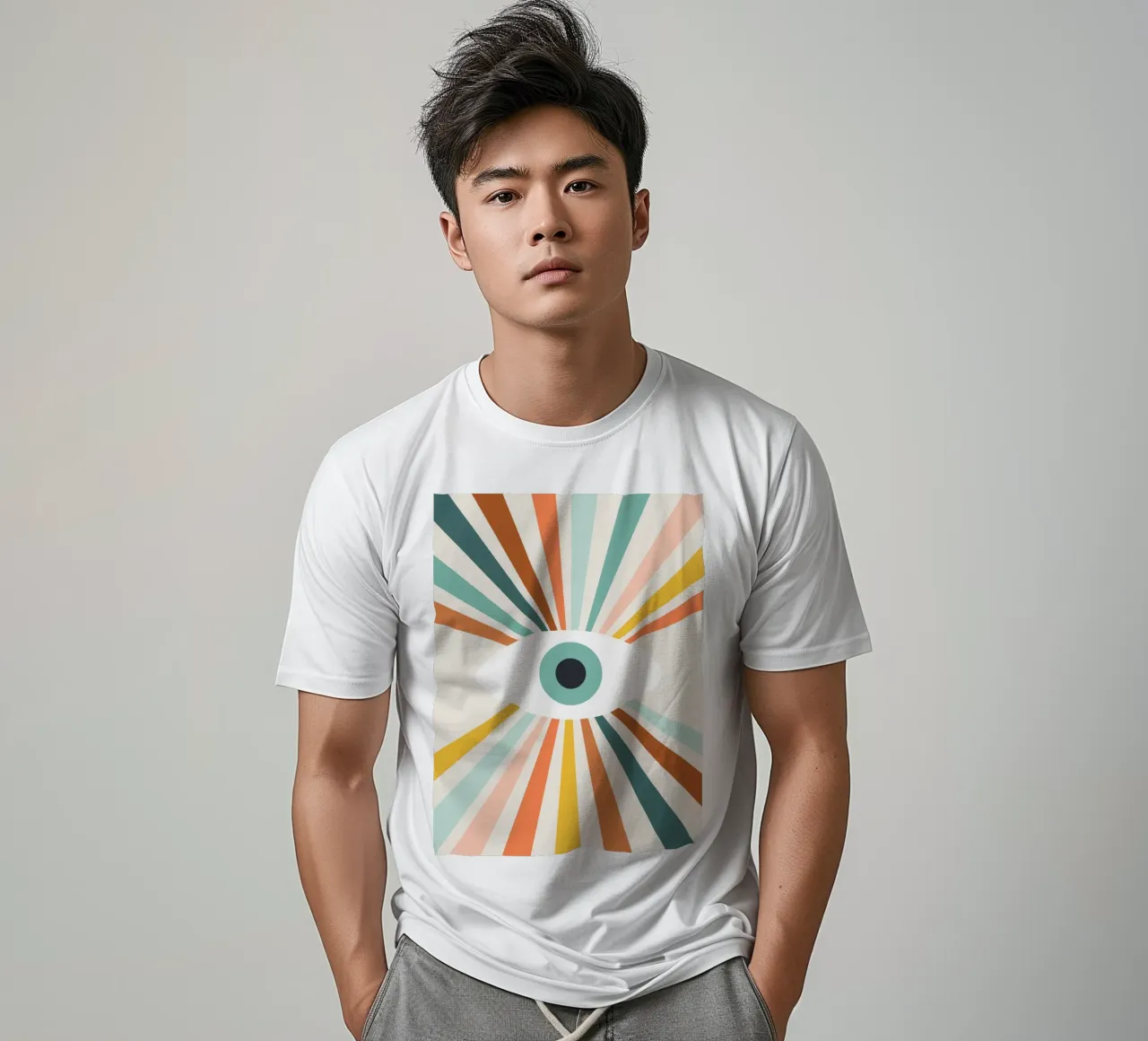 All Seeing Evil Eye - earthy t-shirt da Gale Switzer