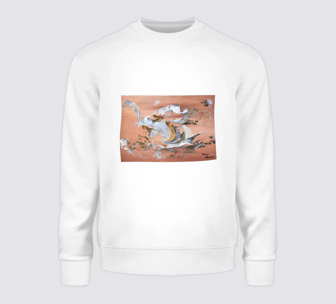 MESSAGE FROM THE HEART 16 Sweatshirt von Thierry Vobmann Abstract painting