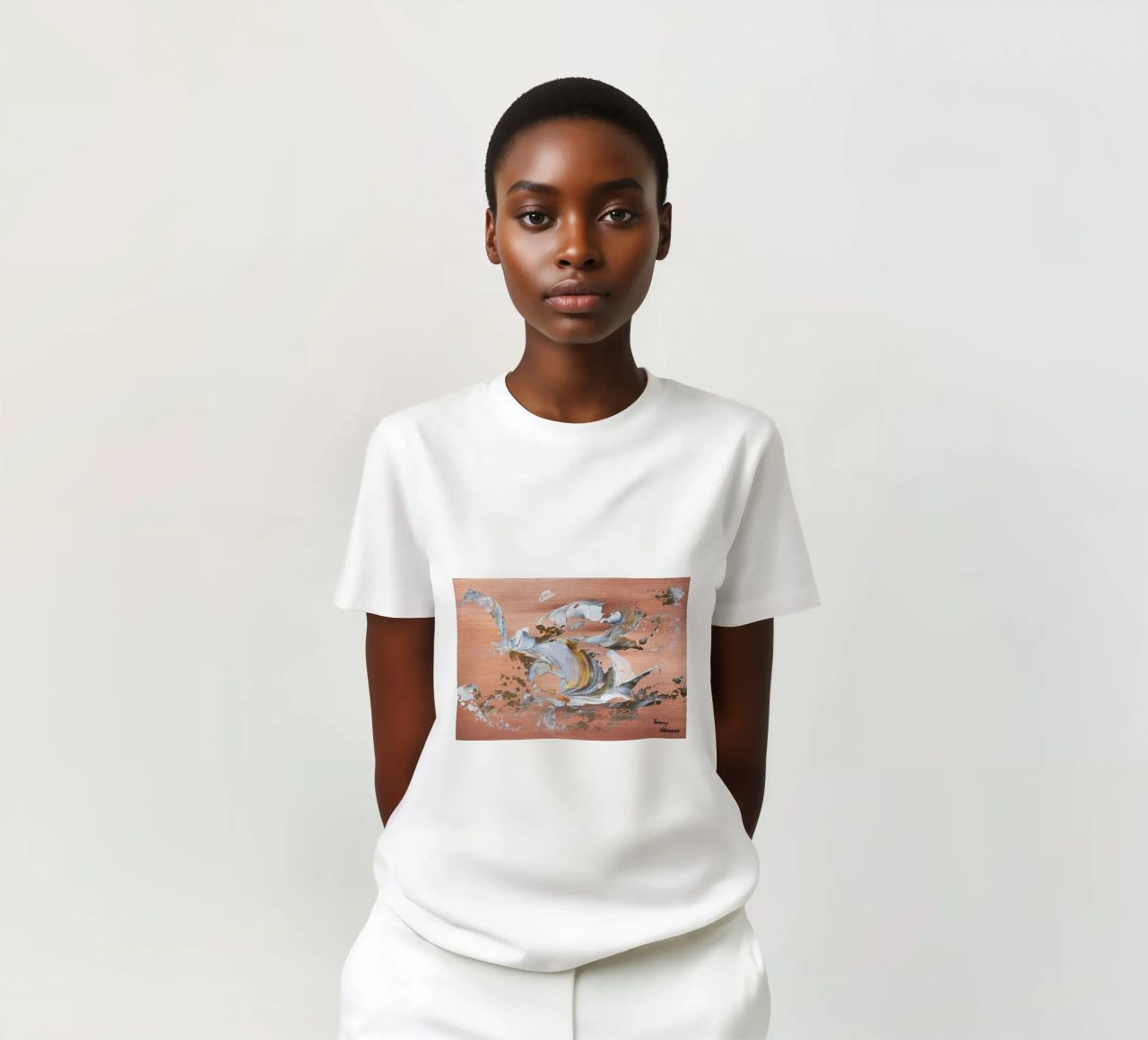 MESSAGE FROM THE HEART 16 T-Shirt von Thierry Vobmann Abstract painting