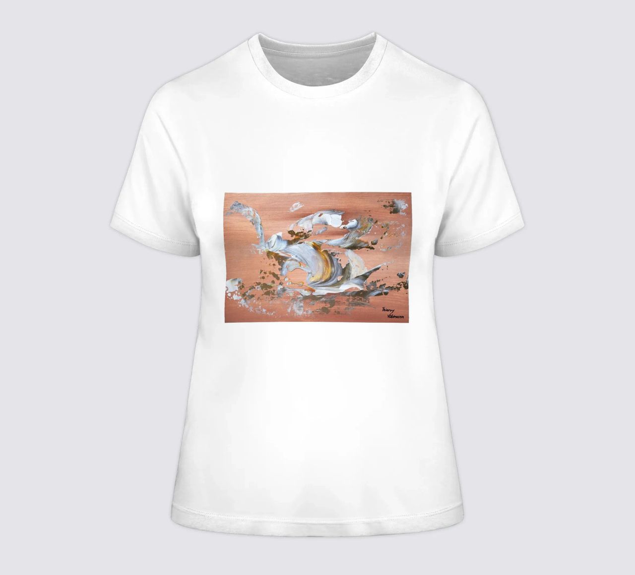 MESSAGE FROM THE HEART 16 t-shirt da donna da Thierry Vobmann Abstract painting