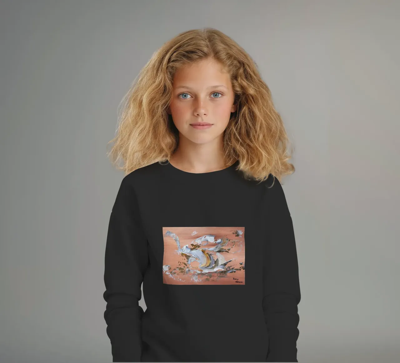 MESSAGE FROM THE HEART 16 felpa bambino da Thierry Vobmann Abstract painting