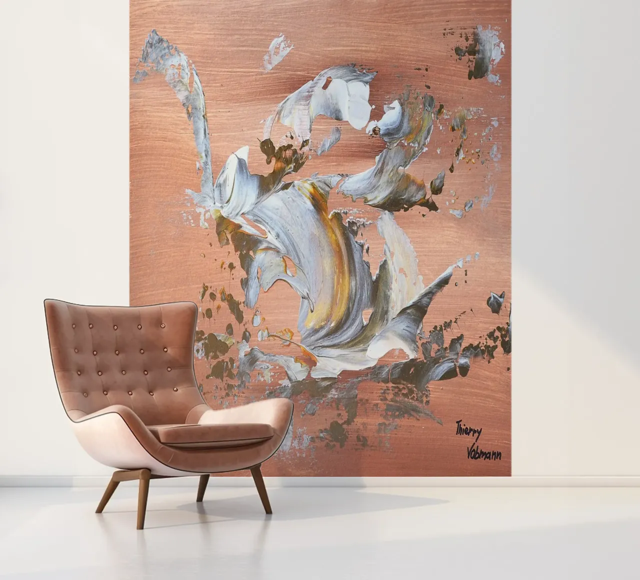 MESSAGE FROM THE HEART 16 papel para pared de Thierry Vobmann Abstract painting
