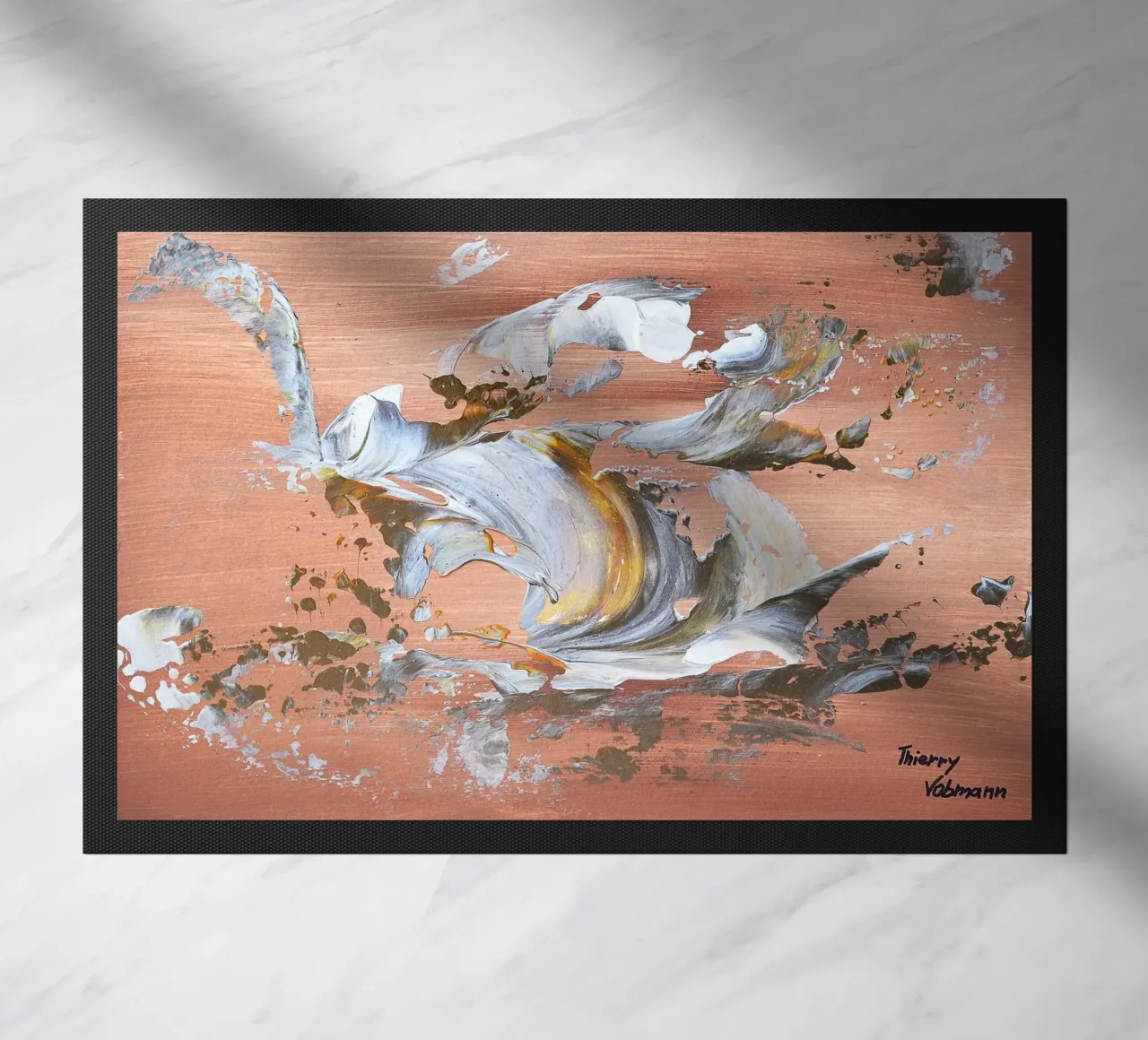 MESSAGE FROM THE HEART 16 zerbino da Thierry Vobmann Abstract painting