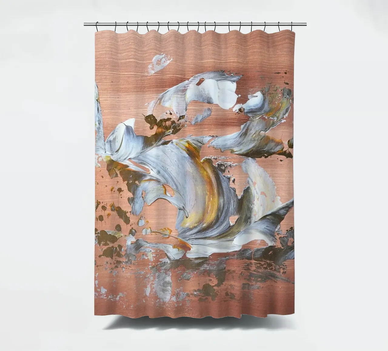 MESSAGE FROM THE HEART 16 Duschvorhang von Thierry Vobmann Abstract painting