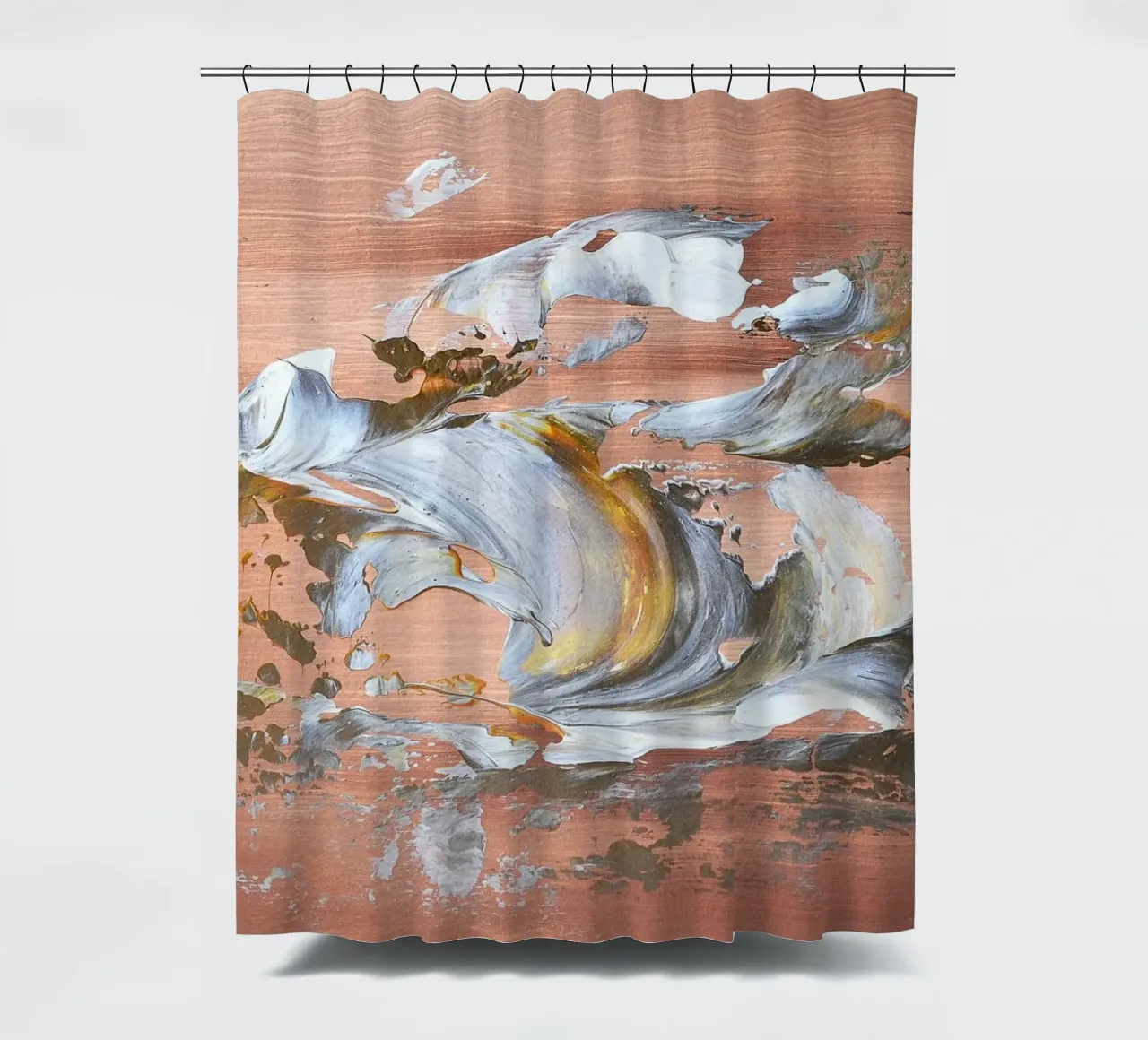 MESSAGE FROM THE HEART 16 Duschvorhang von Thierry Vobmann Abstract painting